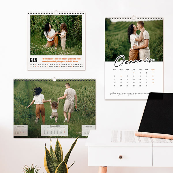 Calendari da parete 12 mesi 12 fogli + copertina